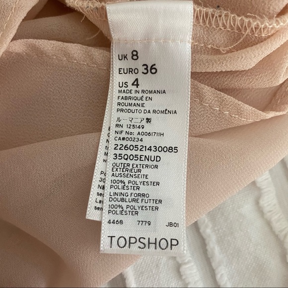 TOPSHOP Long Sleeve Blush Pink Romper Size 4 - Picture 7 of 9
